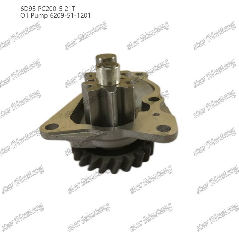 Pompa minyak 6D95 PC200-5 21T 6209-51-1201 Untuk suku cadang mesin Kumatsu