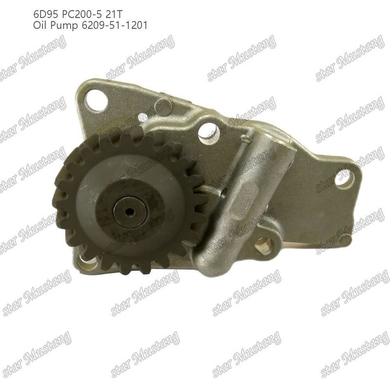 Pompa minyak 6D95 PC200-5 21T 6209-51-1201 Untuk suku cadang mesin Kumatsu