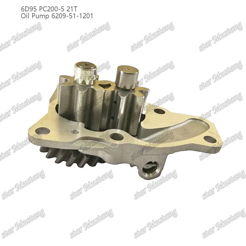 Pompa minyak 6D95 PC200-5 21T 6209-51-1201 Untuk suku cadang mesin Kumatsu