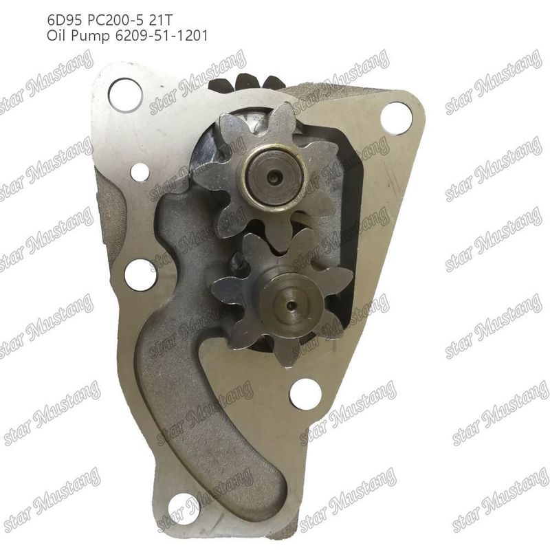 Pompa minyak 6D95 PC200-5 21T 6209-51-1201 Untuk suku cadang mesin Kumatsu