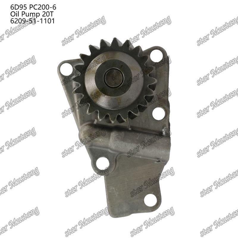 Pompa minyak 6D95 PC200-6 20T 6209-51-1101 Untuk suku cadang mesin Kumatsu