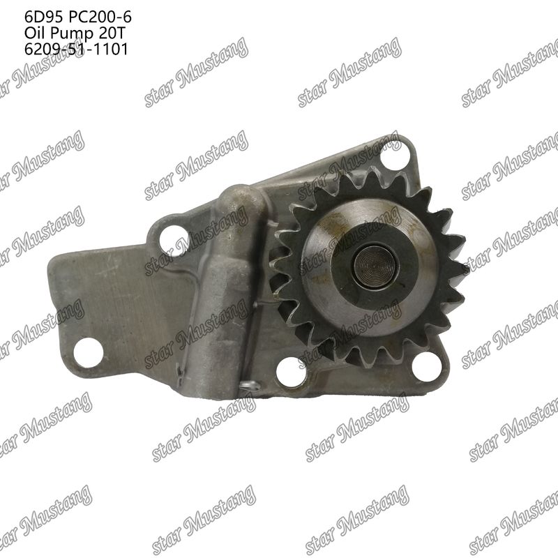 Pompa minyak 6D95 PC200-6 20T 6209-51-1101 Untuk suku cadang mesin Kumatsu