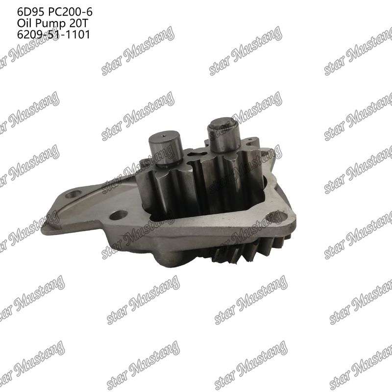 Pompa minyak 6D95 PC200-6 20T 6209-51-1101 Untuk suku cadang mesin Kumatsu