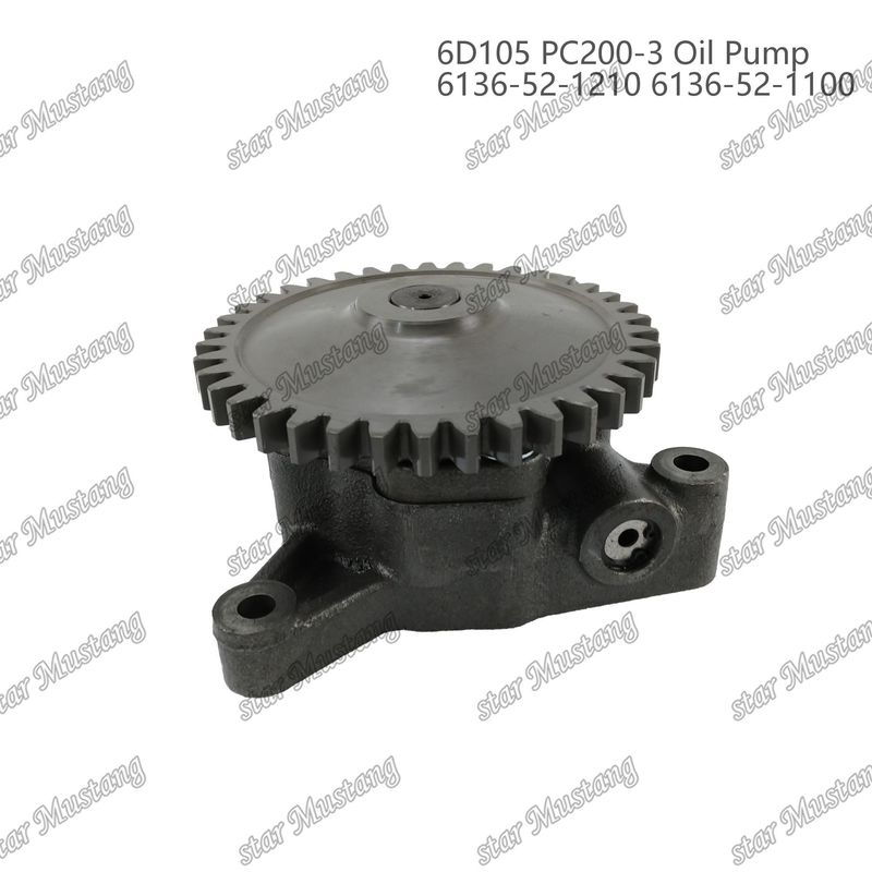 Pompa minyak 6D105 PC200-3 6136-52-1210 6136-52-1100 Untuk suku cadang mesin Kumatsu
