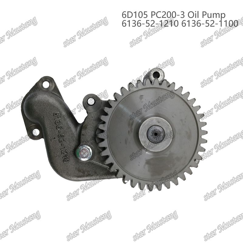 Pompa minyak 6D105 PC200-3 6136-52-1210 6136-52-1100 Untuk suku cadang mesin Kumatsu