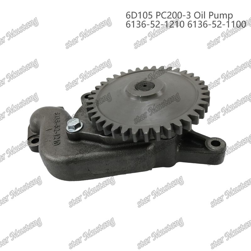 Pompa minyak 6D105 PC200-3 6136-52-1210 6136-52-1100 Untuk suku cadang mesin Kumatsu