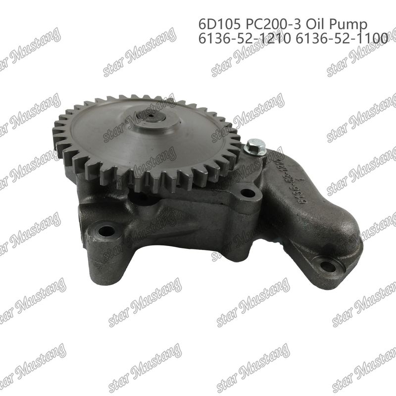 Pompa minyak 6D105 PC200-3 6136-52-1210 6136-52-1100 Untuk suku cadang mesin Kumatsu