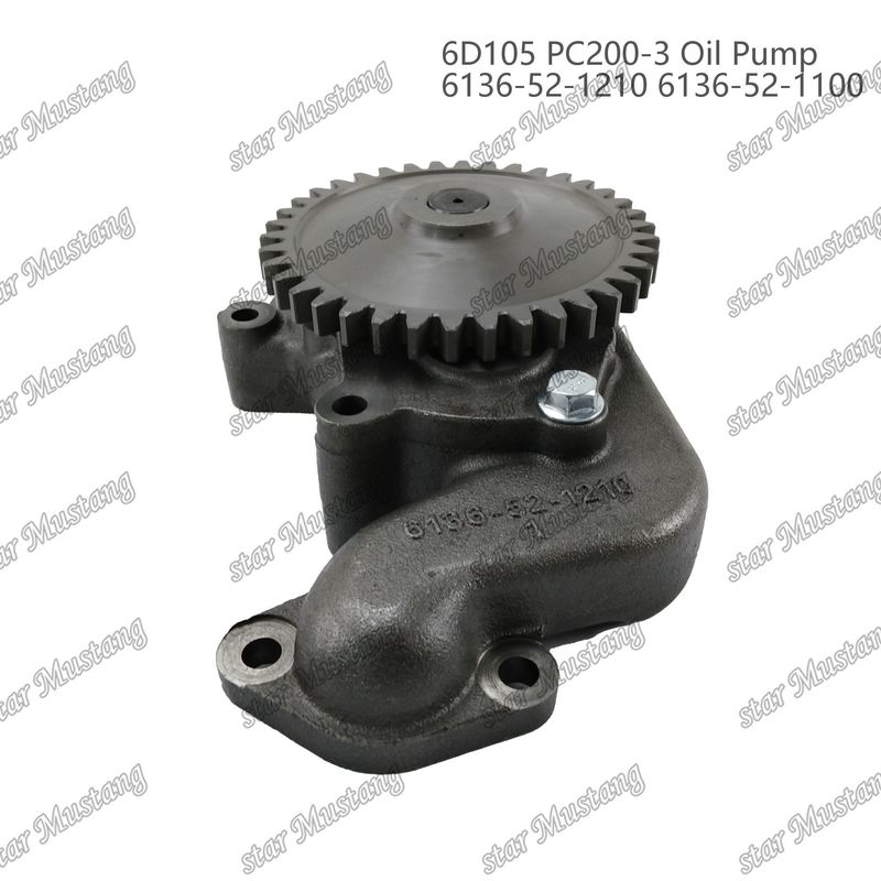 Pompa minyak 6D105 PC200-3 6136-52-1210 6136-52-1100 Untuk suku cadang mesin Kumatsu