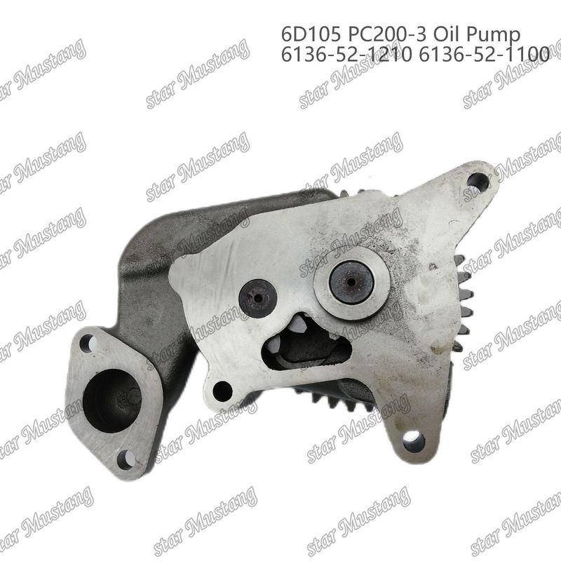 Pompa minyak 6D105 PC200-3 6136-52-1210 6136-52-1100 Untuk suku cadang mesin Kumatsu