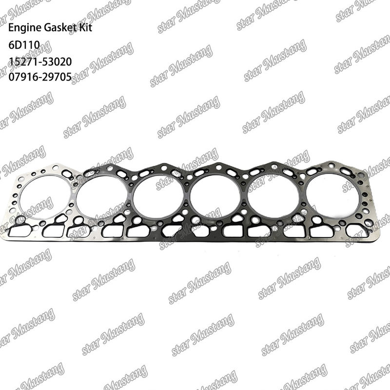 6D110 Full Gasket Set 6138-K1-9901 6138-K2-9901 Cocok untuk Komatsu