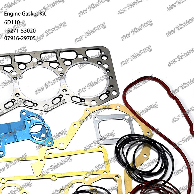 6D110 Full Gasket Set 6138-K1-9901 6138-K2-9901 Cocok untuk Komatsu