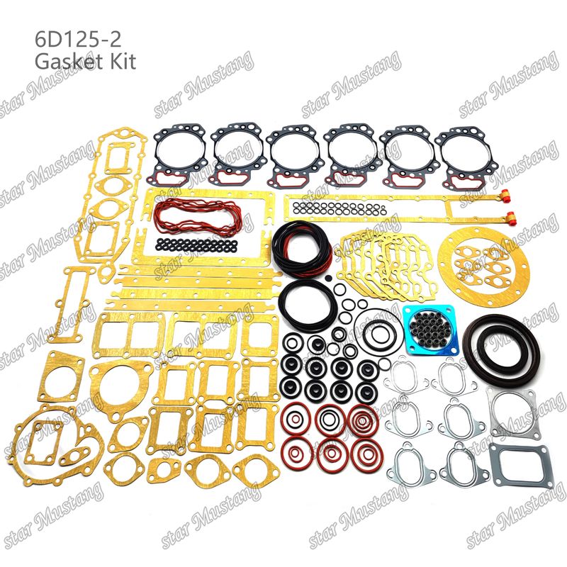 6D125-2 Full Gasket Set 6151-12-1810 6155-K2-9900 Cocok untuk Komatsu