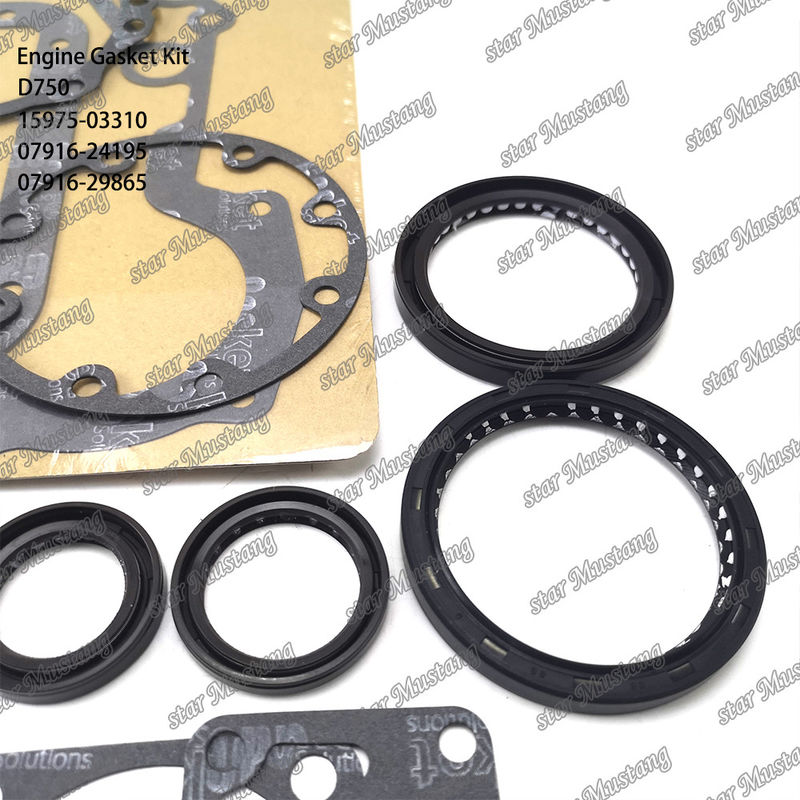 D750 Full Gasket Set Head Gasket 15975-03310 Atas 07916-24195 Bawah 07916-29865 Cocok untuk Kubota