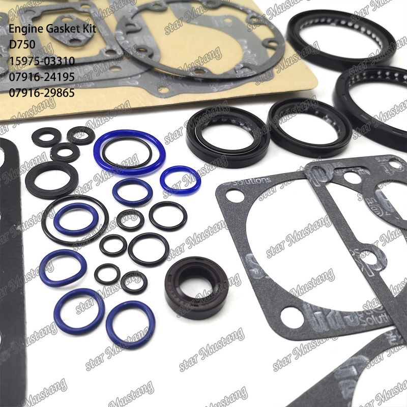 D750 Full Gasket Set Head Gasket 15975-03310 Atas 07916-24195 Bawah 07916-29865 Cocok untuk Kubota