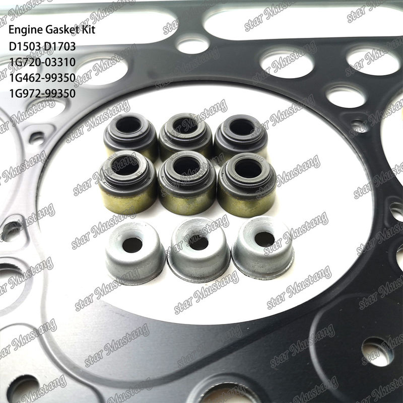 D1503 D1703 Full Gasket Set Metal 1G720-03310 1G462-99350 1G972-99350 Cocok untuk Kubota
