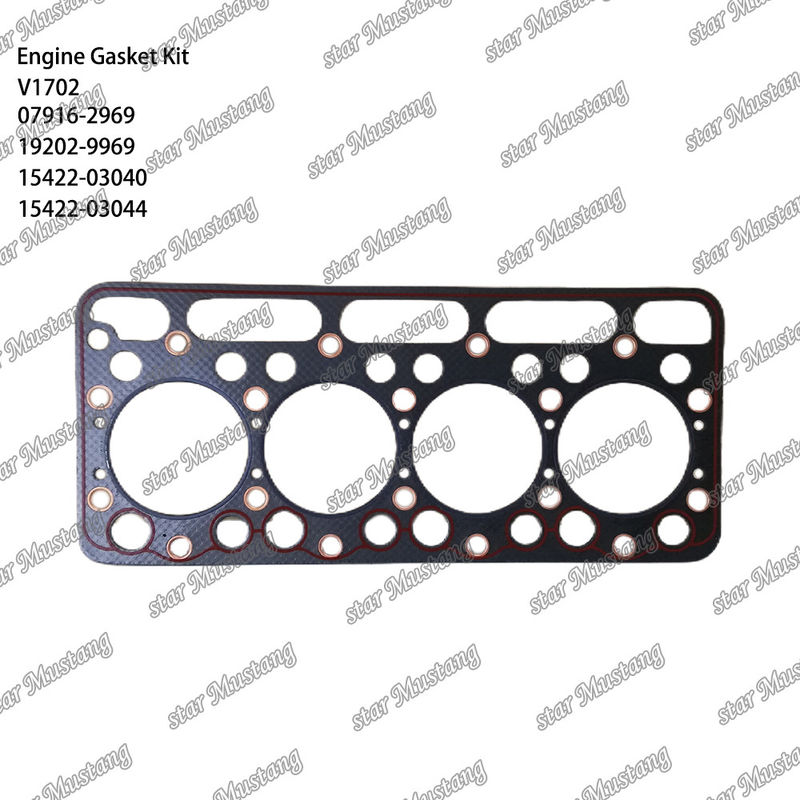 V1702 Set Gasket Lengkap 07916-2969 19202-9969 15422-03040 15422-03044 Cocok untuk Kubota