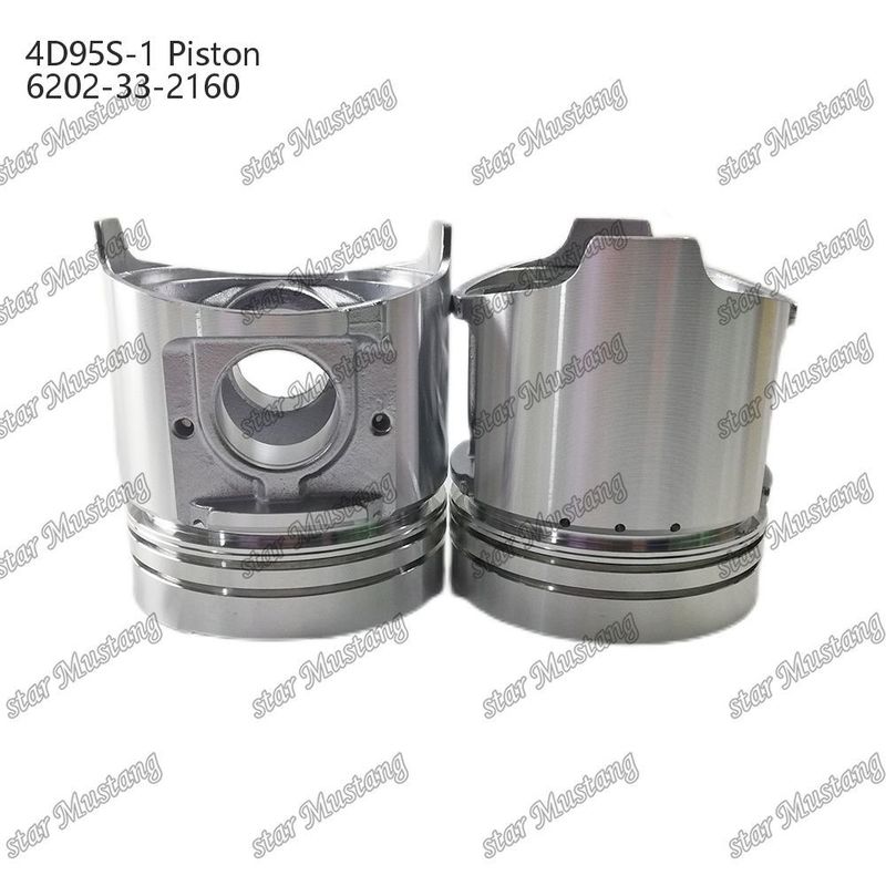 Piston 4D95S-1 104mm tinggi bulat bawah 51mm ruang pembakaran 6202-33-2160 Untuk suku cadang mesin Kumatsu