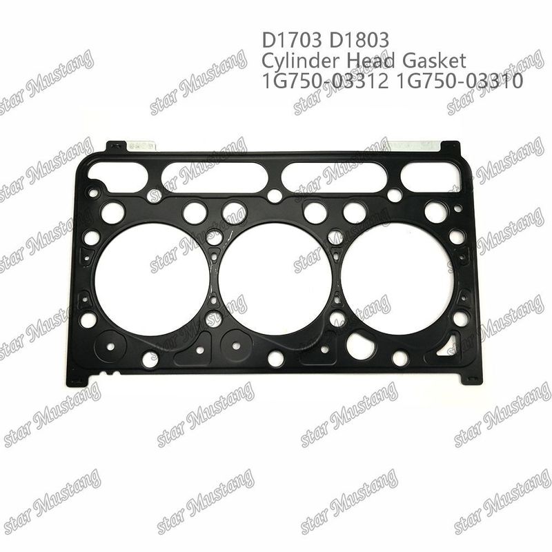 D1703 D1803 Kepala Silinder Gasket Metal 1.20mm 1G750-03312 1G750-03310 Cocok untuk Mesin Kubota
