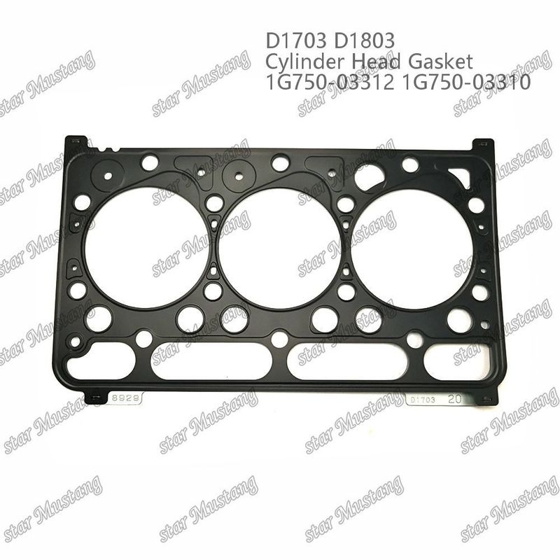 D1703 D1803 Kepala Silinder Gasket Metal 1.20mm 1G750-03312 1G750-03310 Cocok untuk Mesin Kubota