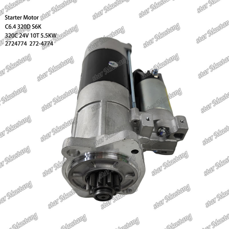 Motor starter motor C6.4 320D S6K 320C 24V 10T 5.5KW 2724774 272-4774 Untuk suku cadang mesin Caterpillar