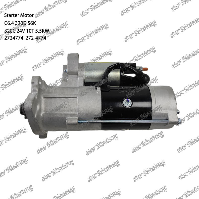 Motor starter motor C6.4 320D S6K 320C 24V 10T 5.5KW 2724774 272-4774 Untuk suku cadang mesin Caterpillar