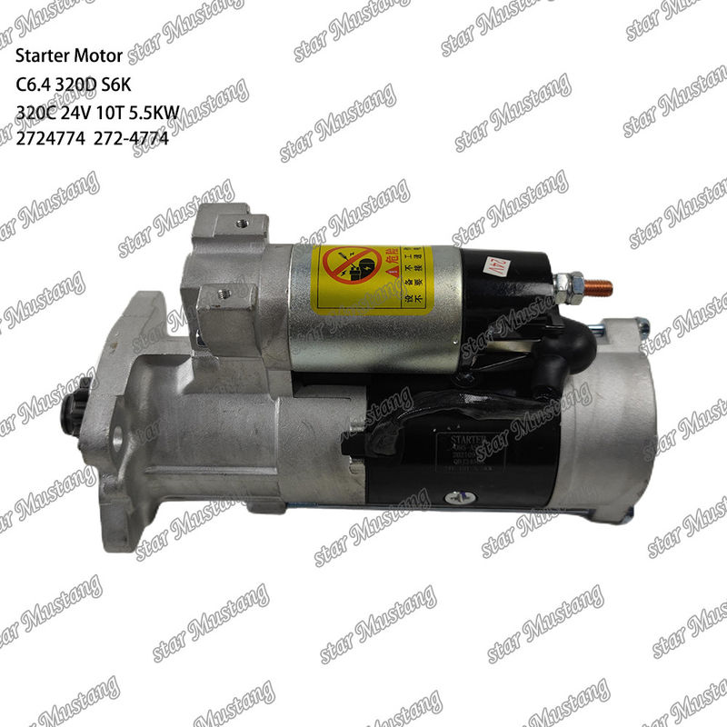 Motor starter motor C6.4 320D S6K 320C 24V 10T 5.5KW 2724774 272-4774 Untuk suku cadang mesin Caterpillar