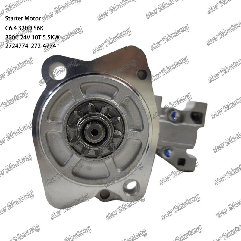 Motor starter motor C6.4 320D S6K 320C 24V 10T 5.5KW 2724774 272-4774 Untuk suku cadang mesin Caterpillar