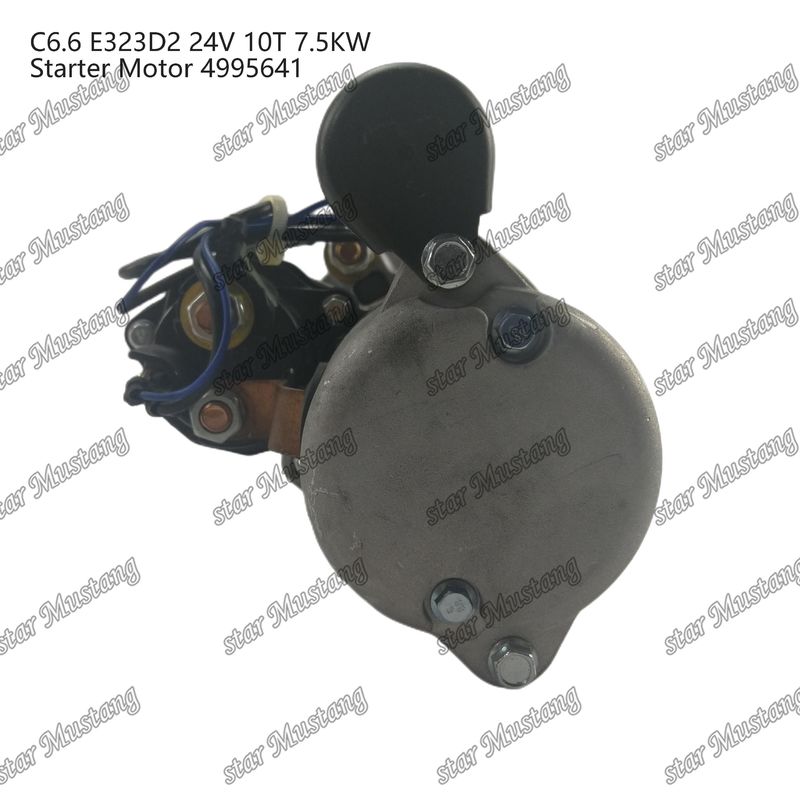Motor starter motor C6.6 E323D2 24V 10T 7,5KW 4995641 Untuk suku cadang mesin Caterpillar