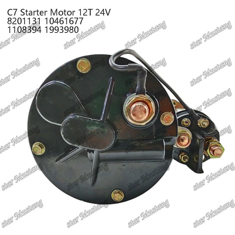 Motor starter motor C7 12T 24V 8201131 10461677 1108394 1993980 Untuk suku cadang mesin Caterpillar