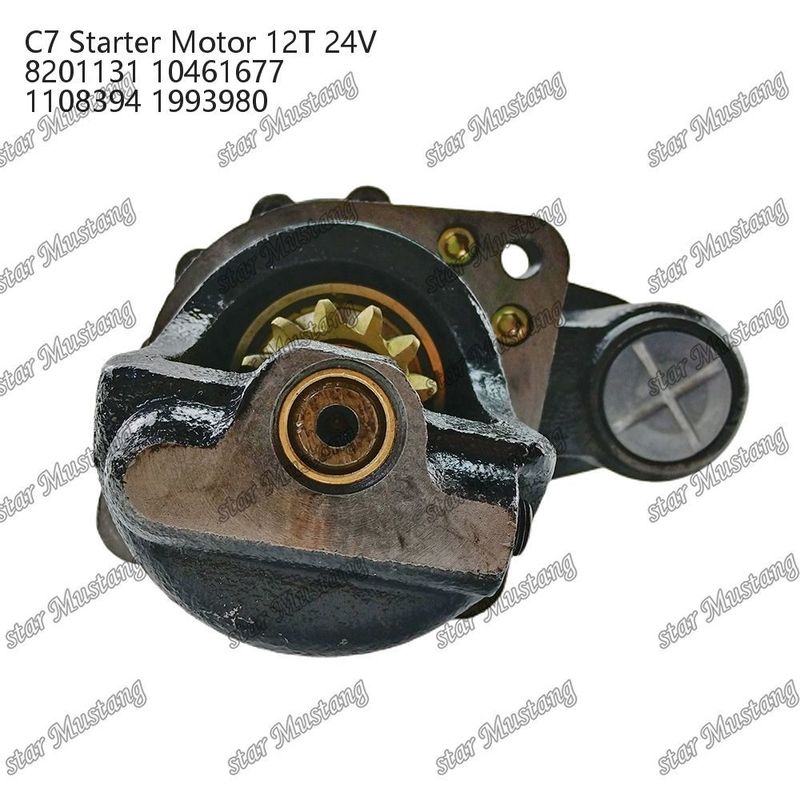 Motor starter motor C7 12T 24V 8201131 10461677 1108394 1993980 Untuk suku cadang mesin Caterpillar