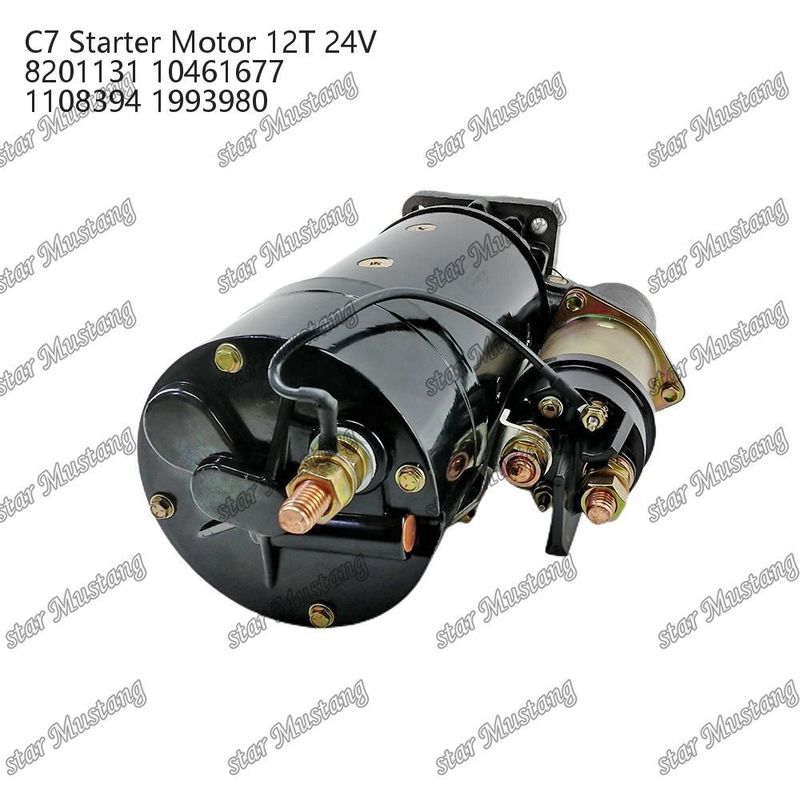 Motor starter motor C7 12T 24V 8201131 10461677 1108394 1993980 Untuk suku cadang mesin Caterpillar