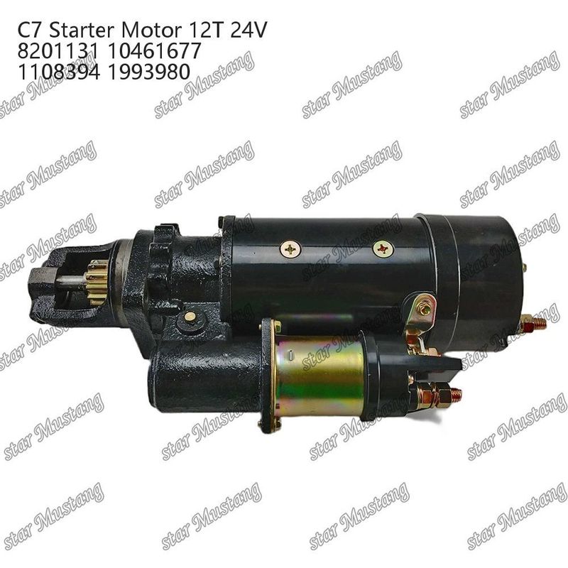 Motor starter motor C7 12T 24V 8201131 10461677 1108394 1993980 Untuk suku cadang mesin Caterpillar