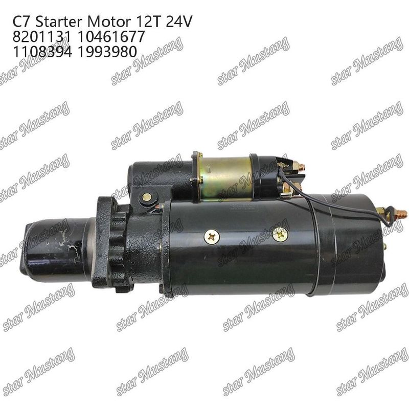Motor starter motor C7 12T 24V 8201131 10461677 1108394 1993980 Untuk suku cadang mesin Caterpillar