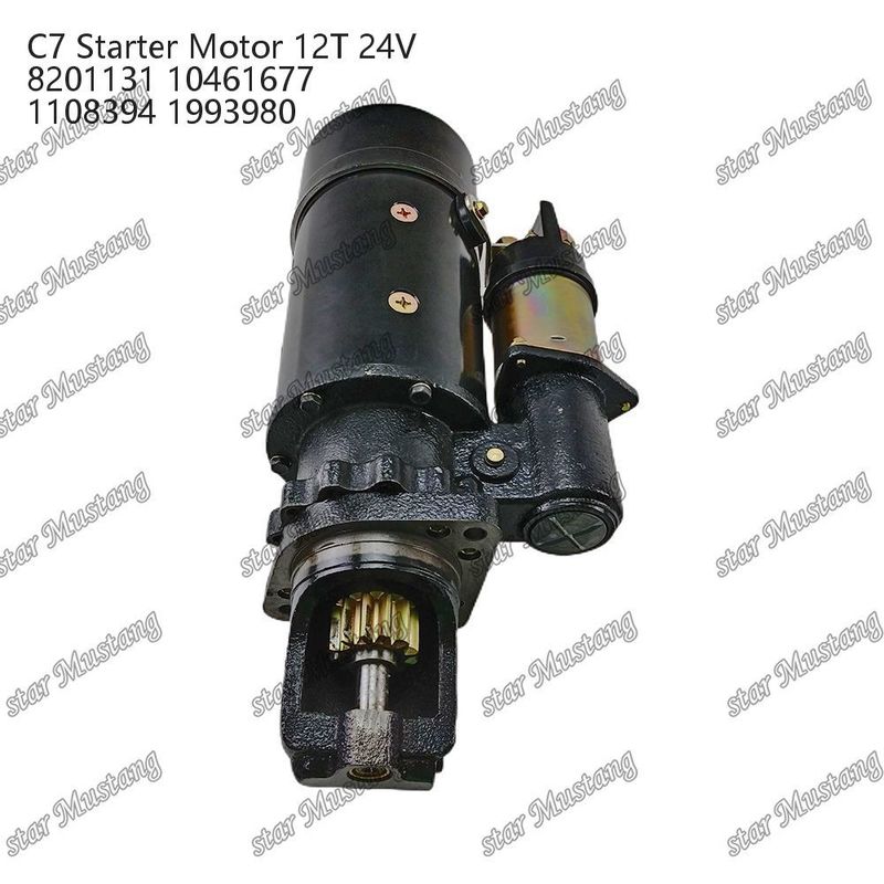 Motor starter motor C7 12T 24V 8201131 10461677 1108394 1993980 Untuk suku cadang mesin Caterpillar