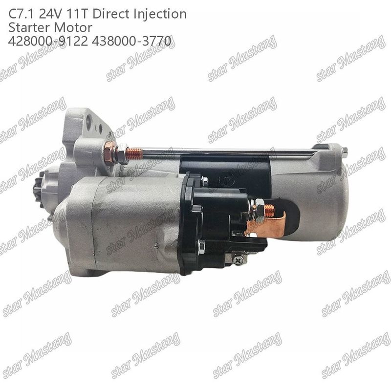 Motor starter mesin C7.1 DI tipe 24V 11T 428000-9122 438000-3770 Untuk suku cadang mesin Caterpillar