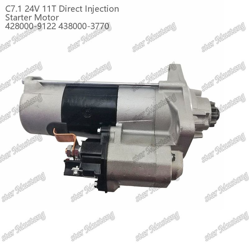 Motor starter mesin C7.1 DI tipe 24V 11T 428000-9122 438000-3770 Untuk suku cadang mesin Caterpillar