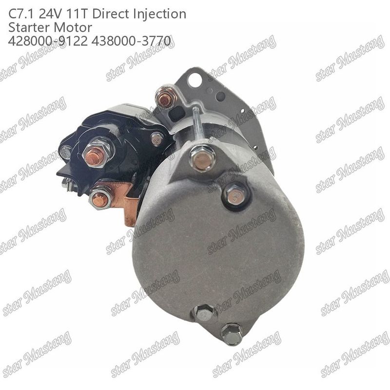 Motor starter mesin C7.1 DI tipe 24V 11T 428000-9122 438000-3770 Untuk suku cadang mesin Caterpillar