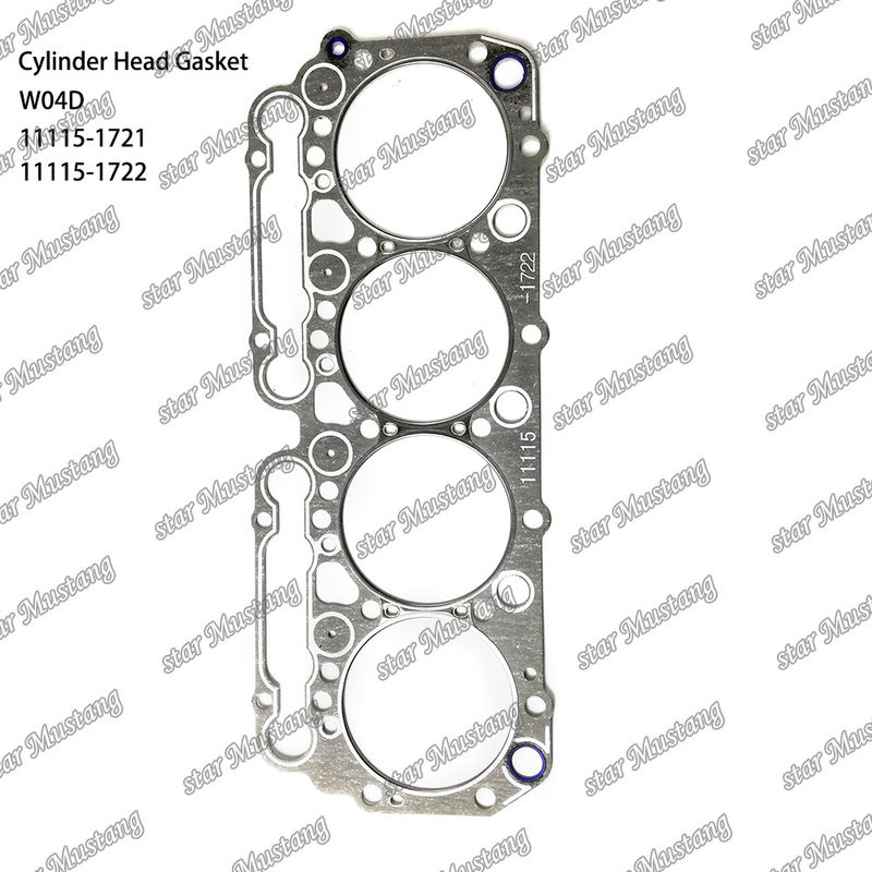 Gasket kepala silinder W04D 11115-1721 11115-1722 Untuk suku cadang mesin HINO