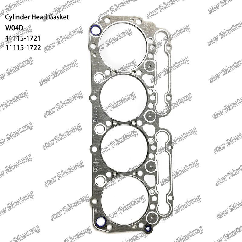Gasket kepala silinder W04D 11115-1721 11115-1722 Untuk suku cadang mesin HINO