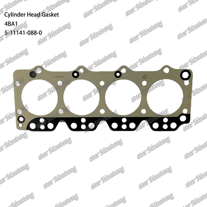 Gasket kepala silinder 4BA1 Logam 5-11141-088-0 Untuk suku cadang mesin ISUZU