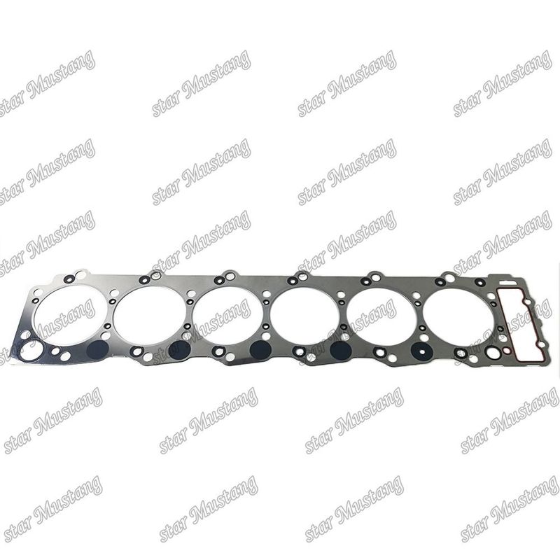 Gasket kepala silinder 6HH1 Logam 6207-21-2110 Untuk suku cadang mesin ISUZU
