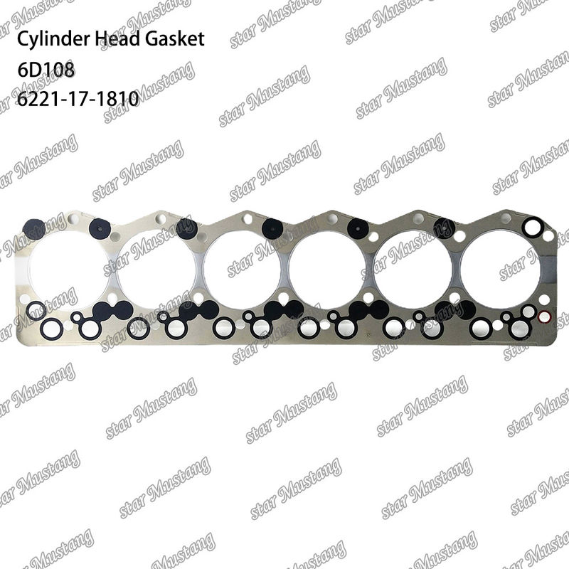 Gasket Silinder 6D108 6221-17-1810 6221-11-1811 Untuk suku cadang mesin KUMATSU
