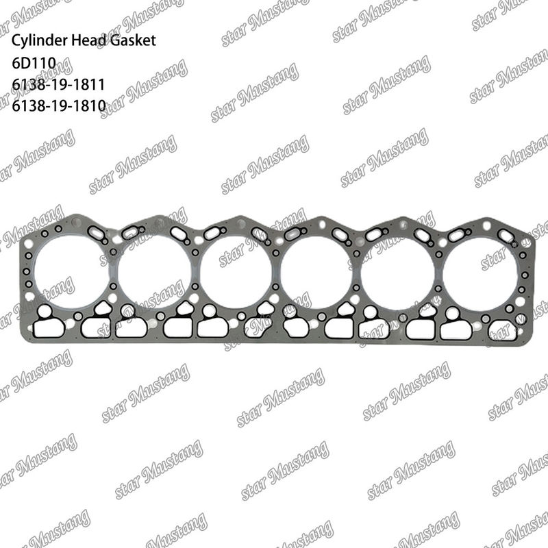 Gasket Silinder 6D110 6138-19-1811 6138-19-1810 Untuk suku cadang mesin KUMATSU