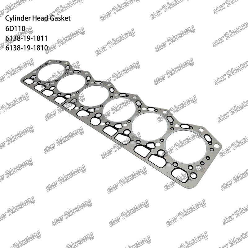 Gasket Silinder 6D110 6138-19-1811 6138-19-1810 Untuk suku cadang mesin KUMATSU