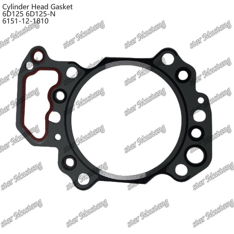 Gasket Silinder 6D125 6D125-N 6151-12-1810 Untuk suku cadang mesin KUMATSU