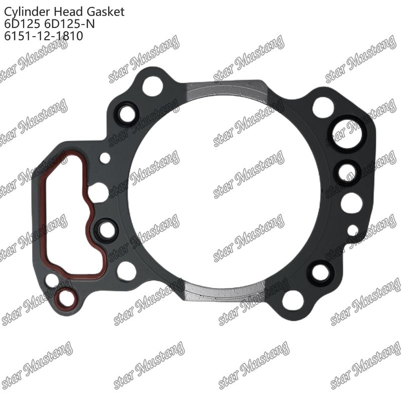 Gasket Silinder 6D125 6D125-N 6151-12-1810 Untuk suku cadang mesin KUMATSU
