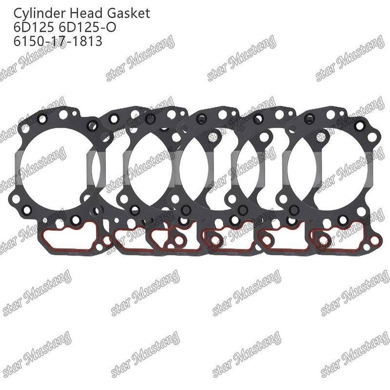 Gasket Kepala Silinder 6D125 6D125-O 6150-17-1813 Untuk suku cadang mesin KUMATSU