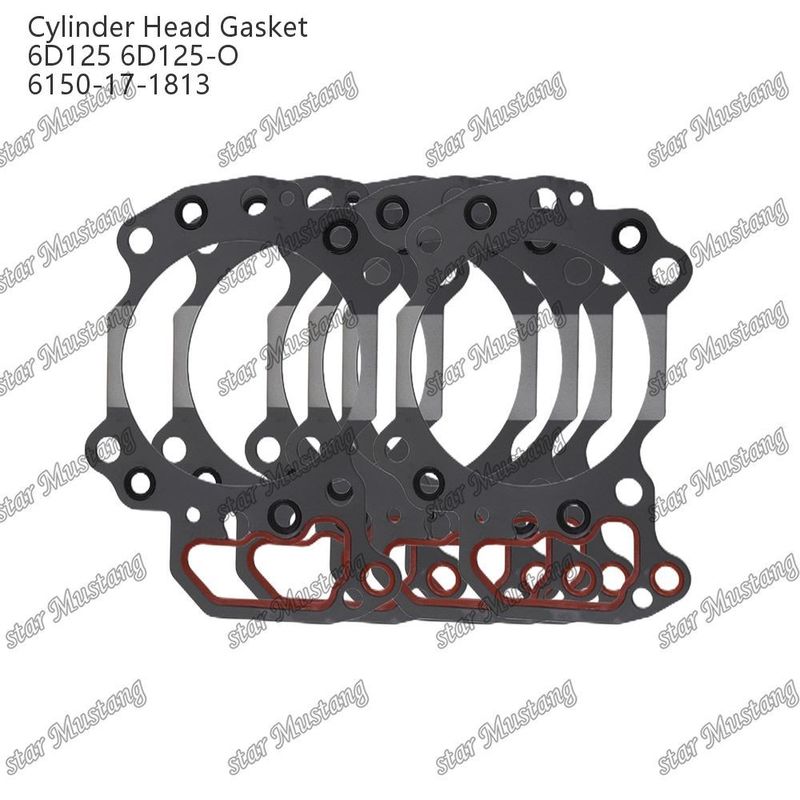 Gasket Kepala Silinder 6D125 6D125-O 6150-17-1813 Untuk suku cadang mesin KUMATSU