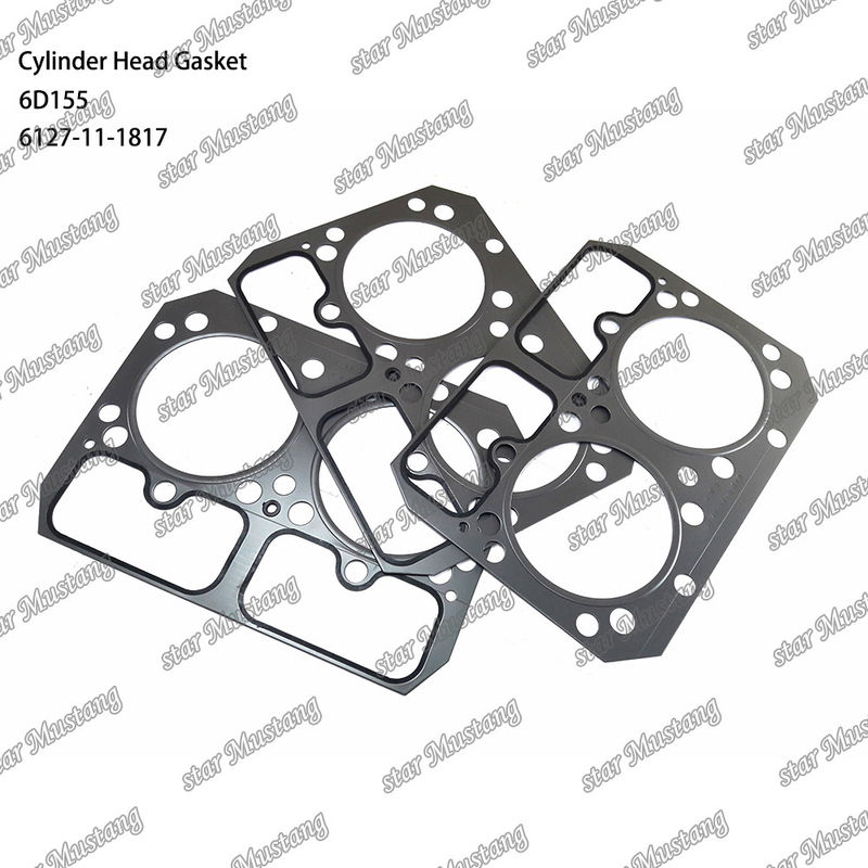 Gasket Kepala Silinder 6D155 Logam 6127-11-1817 Untuk suku cadang mesin KUMATSU