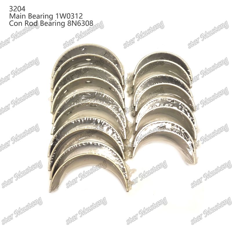 Main bearing dan con rod bearing 3204 0.25 1W1661 STD 1W0312 8N6308 untuk suku cadang mesin Caterpillar